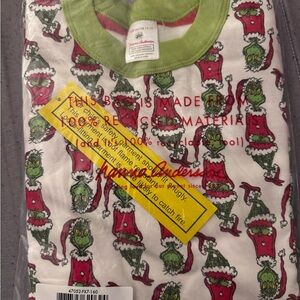 Hanna Andersson Grinch Pajama Set - Green and White